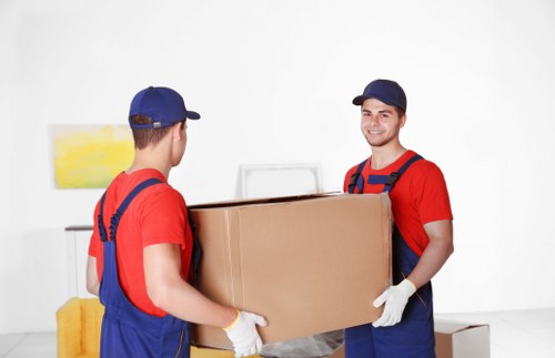 Removal trucks ready for hire in Chiswick
