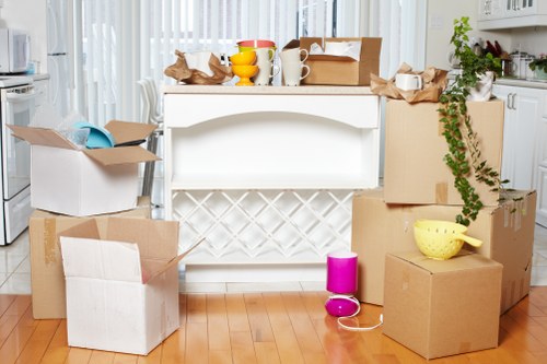 Professional moving team handling belongings